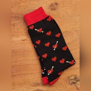 NWT Men's Valentine Heart Love Dress Socks
